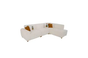 Rynvar Soffa med Schäslong 4-sits - Vit - Möbler - Soffa - Divansoffa & schäslongsoffa - 4 sits soffa med divan