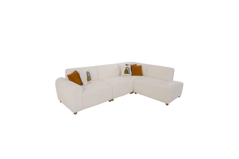 Rynvar Soffa med Schäslong 4-sits - Vit - Möbler - Soffa - Modulsoffa - Komplett modulsoffa