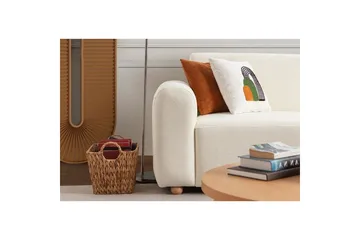 Rynvar Soffa med Schäslong 4-sits - Vit - Möbler - Soffa - Divansoffa & schäslongsoffa - 4 sits soffa med divan