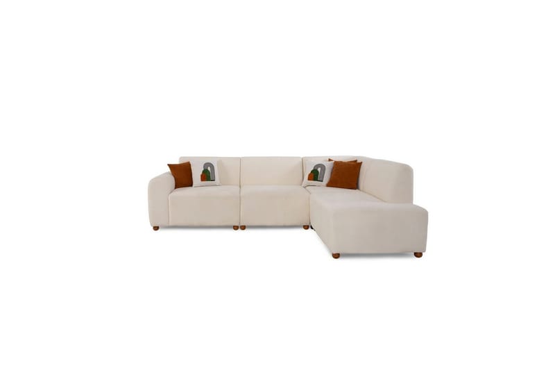 Rynvar Soffa med Schäslong 4-sits, Vit