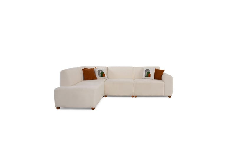 Rynvar Soffa med Schäslong 4-sits, Vit