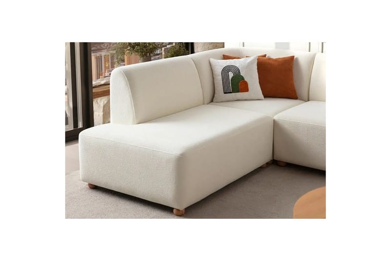 Rynvar Soffa med Schäslong 4-sits - Vit - Möbler - Soffa - Divansoffa & schäslongsoffa - 4 sits soffa med divan