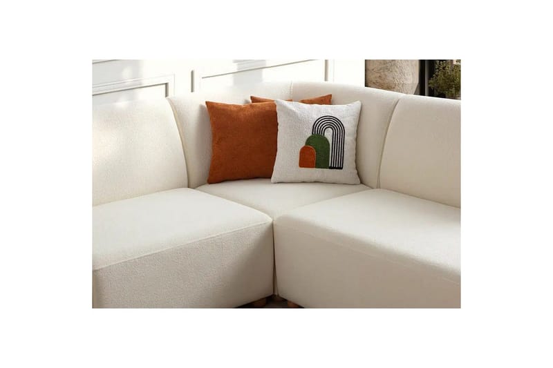 Rynvar Soffa med Schäslong 4-sits - Vit - Möbler - Soffa - Divansoffa & schäslongsoffa - 4 sits soffa med divan