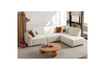 Rynvar Soffa med Schäslong 4-sits - Vit - Möbler - Soffa - Divansoffa & schäslongsoffa - 4 sits soffa med divan