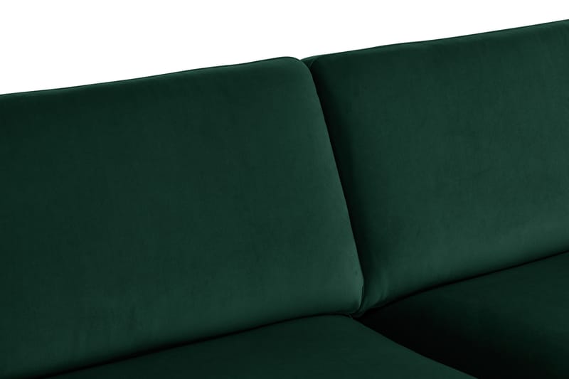 Sammetssoffa Elion 2,5-sits med Schäslong Höger - Grön - 2 sits soffa med divan - Sammetssoffa - Divansoffa & schäslongsoffa