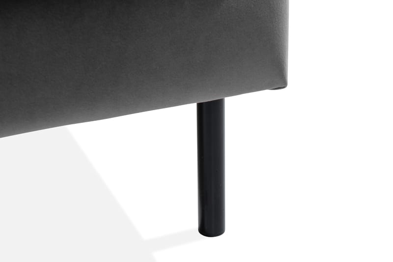 Sammetssoffa Elion 2,5-sits med Schäslong Höger - Ljusgrå - Möbler - Soffa - Divansoffa & schäslongsoffa - 2 sits soffa med divan