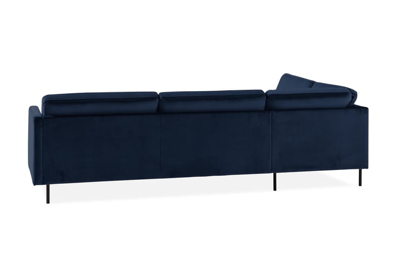 Sammetssoffa Elion 2,5-sits med Schäslong Vänster - Blå - Möbler - Soffa - Divansoffa & schäslongsoffa - 2 sits soffa med divan