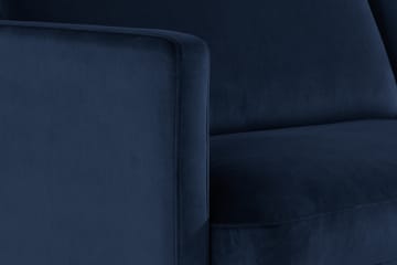 Sammetssoffa Elion 2,5-sits med Schäslong Vänster - Blå - Möbler - Soffa - Divansoffa & schäslongsoffa - 2 sits soffa med divan