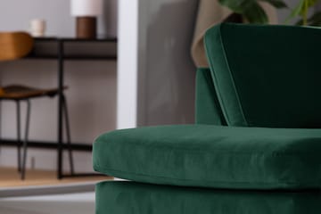 Sammetssoffa Elion 2,5-sits med Schäslong Vänster - Grön - Möbler - Soffa - Divansoffa & schäslongsoffa - 2 sits soffa med divan