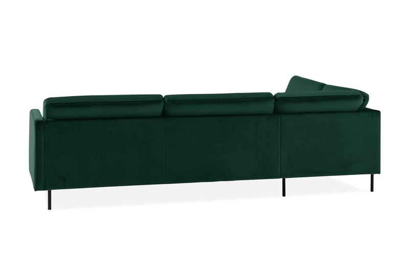Sammetssoffa Elion 2,5-sits med Schäslong Vänster - Grön - Möbler - Soffa - Divansoffa & schäslongsoffa - 2 sits soffa med divan