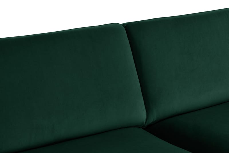 Sammetssoffa Elion 2,5-sits med Schäslong Vänster - Grön - Möbler - Soffa - Divansoffa & schäslongsoffa - 2 sits soffa med divan