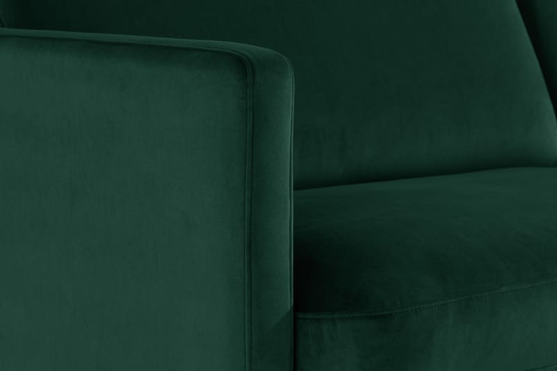 Sammetssoffa Elion 2,5-sits med Schäslong Vänster - Grön - Möbler - Soffa - Divansoffa & schäslongsoffa - 2 sits soffa med divan