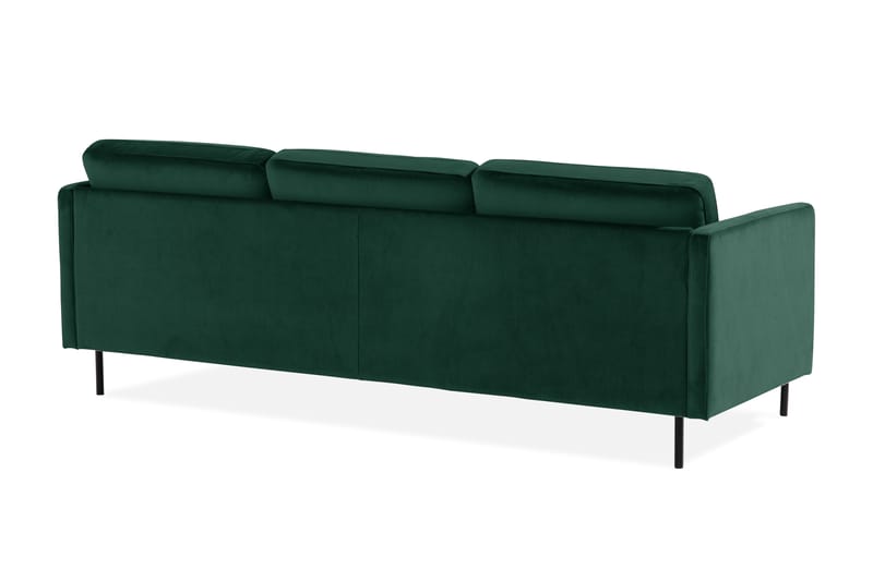 Sammetssoffa Elion 2-sits med Divan Höger - Grön - Möbler - Soffa - Divansoffa & schäslongsoffa - 2 sits soffa med divan