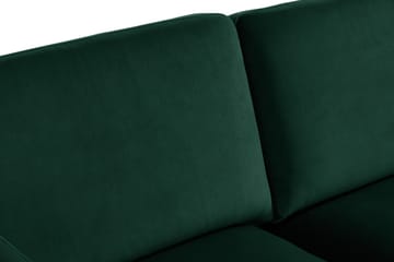 Sammetssoffa Elion 2-sits med Divan Höger - Grön - Möbler - Soffa - Divansoffa & schäslongsoffa - 2 sits soffa med divan
