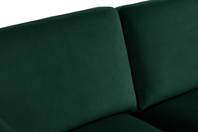 Sammetssoffa Elion 2-sits med Divan Höger - Grön - Möbler - Soffa - Divansoffa & schäslongsoffa - 2 sits soffa med divan
