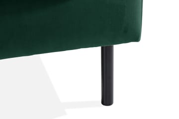 Sammetssoffa Elion 2-sits med Divan Höger - Grön - Möbler - Soffa - Divansoffa & schäslongsoffa - 2 sits soffa med divan