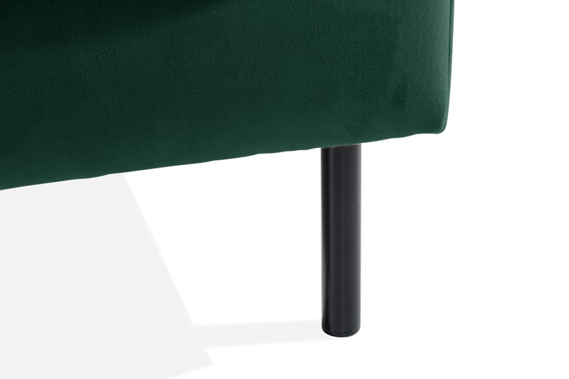 Sammetssoffa Elion 2-sits med Divan Höger - Grön - Möbler - Soffa - Divansoffa & schäslongsoffa - 2 sits soffa med divan