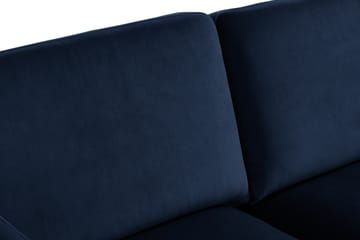 Sammetssoffa Elion 2-sits med Divan Vänster - Blå - Möbler - Soffa - Divansoffa & schäslongsoffa - 2 sits soffa med divan