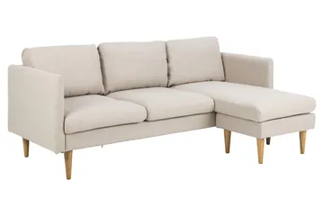 Sanat 3-sits Soffa med Divan - Beige - Möbler - Soffa - Divansoffa & schäslongsoffa - 3 sits soffa med divan