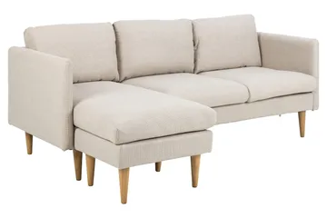 Sanat 3-sits Soffa med Divan - Beige - Möbler - Soffa - Divansoffa & schäslongsoffa - 3 sits soffa med divan