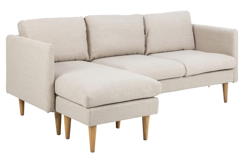 Sanat 3-sits Soffa med Divan - Beige - Möbler - Soffa - Divansoffa & schäslongsoffa - 3 sits soffa med divan