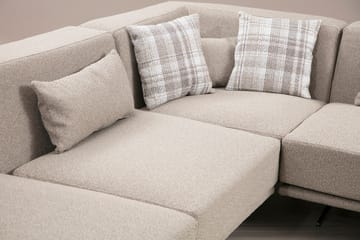 Sanroman Vänstervänd L-formad Schäslongsoffa 302 cm i Tyg - Beige - Möbler - Soffa - Divansoffa & schäslongsoffa