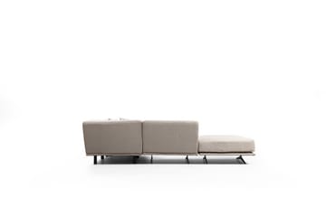Sanroman Vänstervänd L-formad Schäslongsoffa 302 cm i Tyg - Beige - Möbler - Soffa - Divansoffa & schäslongsoffa