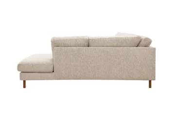 Scandi Djup 4-sits Soffa med Schäslong Höger i Chenille - Beige - Möbler - Soffa - Divansoffa & schäslongsoffa - 4 sits soffa med divan