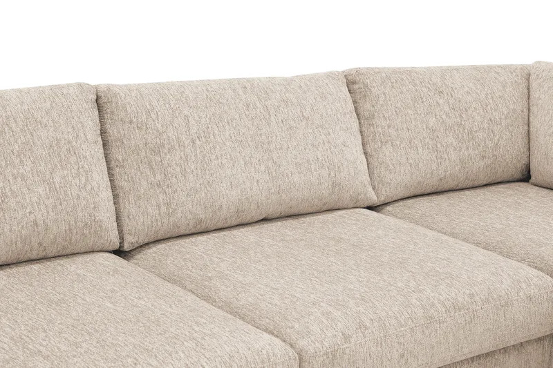 Scandi Djup 4-sits Soffa med Schäslong Höger i Chenille - Beige - Möbler - Soffa - Divansoffa & schäslongsoffa - 4 sits soffa med divan