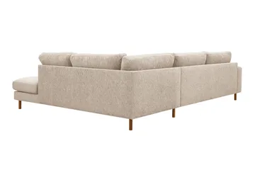 Scandi Djup 4-sits Soffa med Schäslong Höger i Chenille - Beige - Möbler - Soffa - Divansoffa & schäslongsoffa - 4 sits soffa med divan