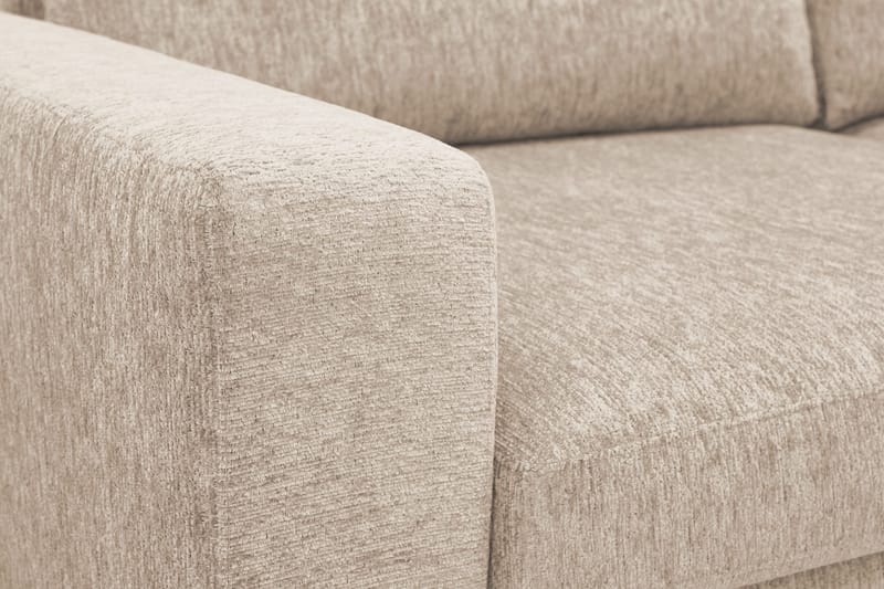 Scandi Djup 4-sits Soffa med Schäslong Höger i Chenille - Beige - Möbler - Soffa - Divansoffa & schäslongsoffa - 4 sits soffa med divan