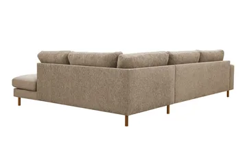 Scandi Djup 4-sits Soffa med Schäslong Höger i Chenille - Brun - Möbler - Soffa - Divansoffa & schäslongsoffa - 4 sits soffa med divan