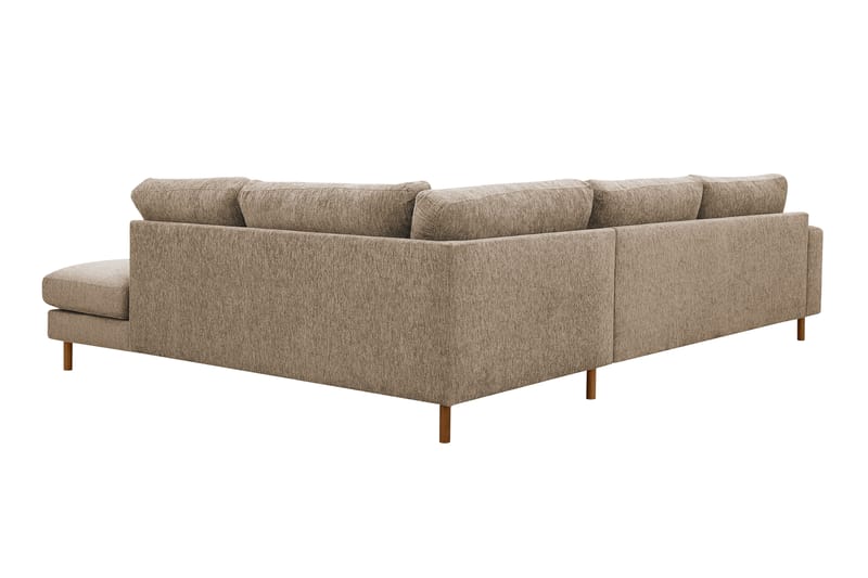 Scandi Djup 4-sits Soffa med Schäslong Höger i Chenille - Brun - Möbler - Soffa - Divansoffa & schäslongsoffa - 4 sits soffa med divan