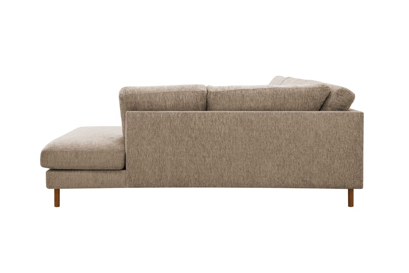 Scandi Djup 4-sits Soffa med Schäslong Höger i Chenille - Brun - Möbler - Soffa - Divansoffa & schäslongsoffa - 4 sits soffa med divan