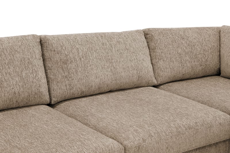 Scandi Djup 4-sits Soffa med Schäslong Höger i Chenille - Brun - Möbler - Soffa - Divansoffa & schäslongsoffa - 4 sits soffa med divan