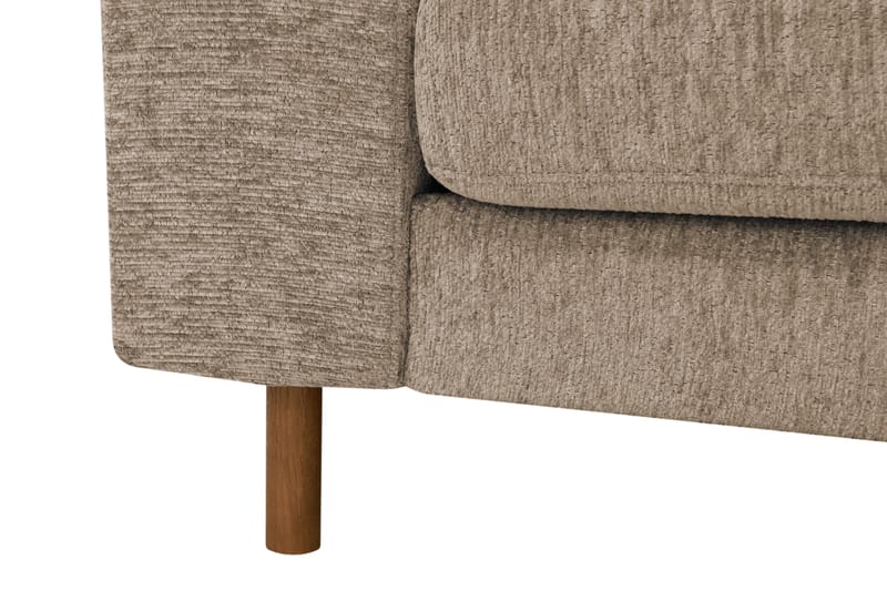 Scandi Djup 4-sits Soffa med Schäslong Höger i Chenille - Brun - Möbler - Soffa - Divansoffa & schäslongsoffa - 4 sits soffa med divan