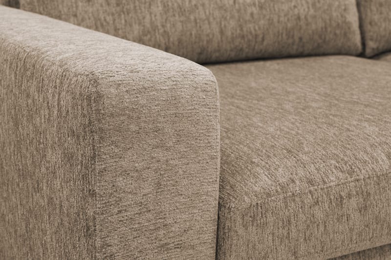 Scandi Djup 4-sits Soffa med Schäslong Höger i Chenille - Brun - Möbler - Soffa - Divansoffa & schäslongsoffa - 4 sits soffa med divan