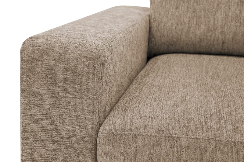 Scandi Djup 4-sits Soffa med Schäslong Höger i Chenille - Brun - Möbler - Soffa - Divansoffa & schäslongsoffa - 4 sits soffa med divan