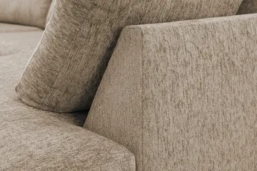 Scandi Djup 4-sits Soffa med Schäslong Höger i Chenille - Brun - Möbler - Soffa - Divansoffa & schäslongsoffa - 4 sits soffa med divan