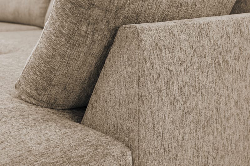 Scandi Djup 4-sits Soffa med Schäslong Höger i Chenille - Brun - Möbler - Soffa - Divansoffa & schäslongsoffa - 4 sits soffa med divan