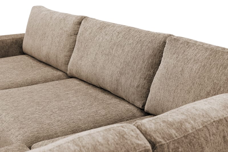 Scandi Djup 4-sits Soffa med Schäslong Höger i Chenille - Brun - Möbler - Soffa - Divansoffa & schäslongsoffa - 4 sits soffa med divan