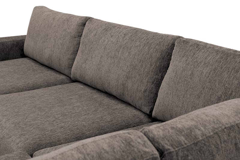 Scandi Djup 4-sits Soffa med Schäslong Höger i Chenille - Grå - Möbler - Soffa - Divansoffa & schäslongsoffa - 4 sits soffa med divan