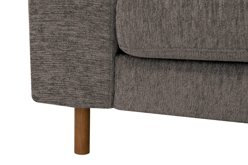 Scandi Djup 4-sits Soffa med Schäslong Höger i Chenille - Grå - Möbler - Soffa - Divansoffa & schäslongsoffa - 4 sits soffa med divan