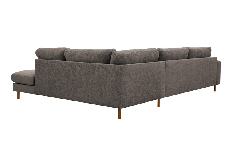 Scandi Djup 4-sits Soffa med Schäslong Höger i Chenille - Grå - Möbler - Soffa - Divansoffa & schäslongsoffa - 4 sits soffa med divan