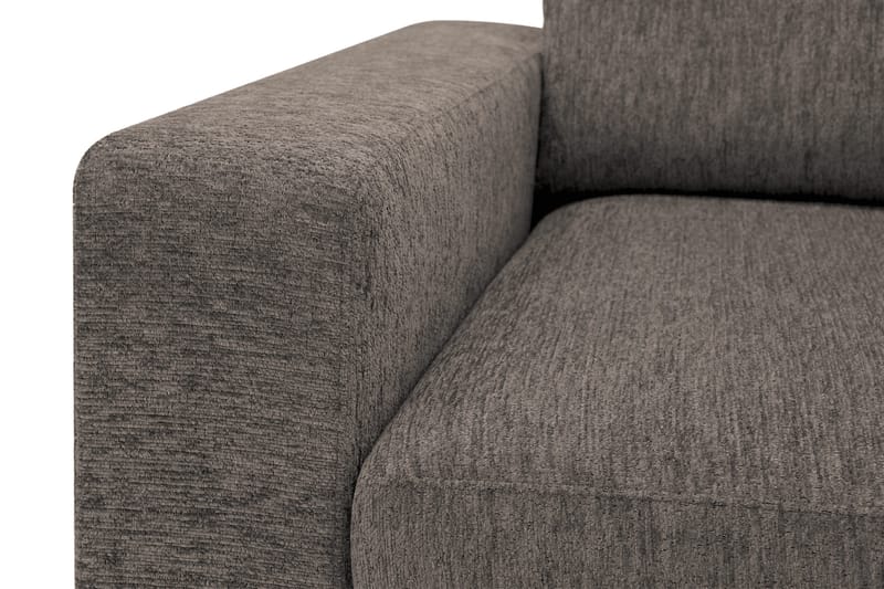Scandi Djup 4-sits Soffa med Schäslong Höger i Chenille - Grå - Möbler - Soffa - Divansoffa & schäslongsoffa - 4 sits soffa med divan
