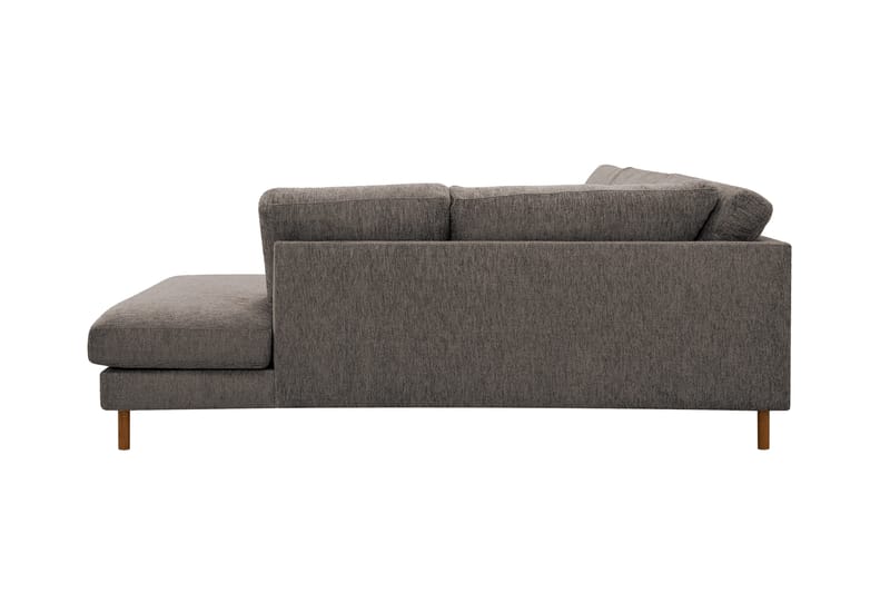 Scandi Djup 4-sits Soffa med Schäslong Höger i Chenille - Grå - Möbler - Soffa - Divansoffa & schäslongsoffa - 4 sits soffa med divan