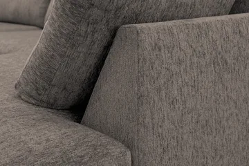 Scandi Djup 4-sits Soffa med Schäslong Höger i Chenille - Grå - Möbler - Soffa - Divansoffa & schäslongsoffa - 4 sits soffa med divan