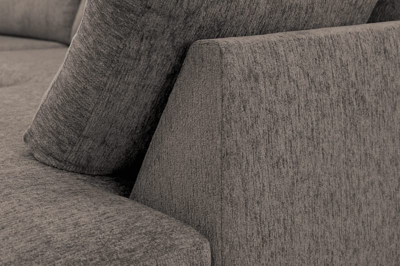 Scandi Djup 4-sits Soffa med Schäslong Höger i Chenille - Grå - Möbler - Soffa - Divansoffa & schäslongsoffa - 4 sits soffa med divan