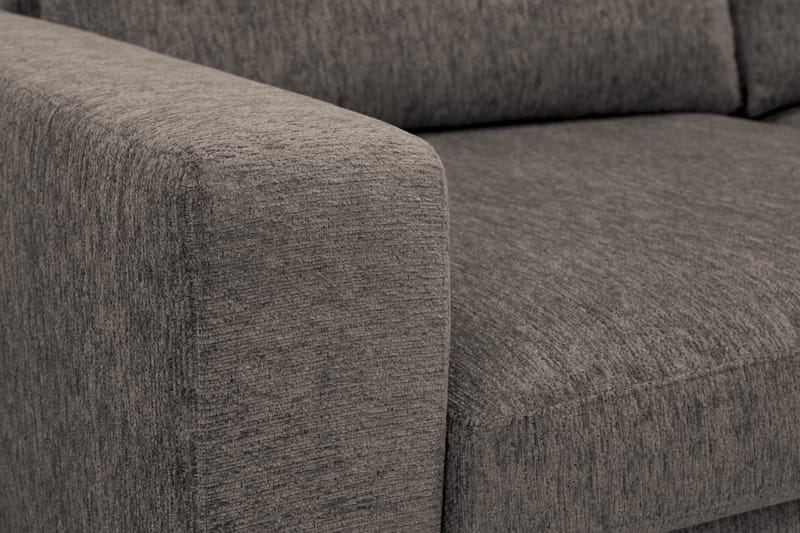 Scandi Djup 4-sits Soffa med Schäslong Höger i Chenille - Grå - Möbler - Soffa - Divansoffa & schäslongsoffa - 4 sits soffa med divan