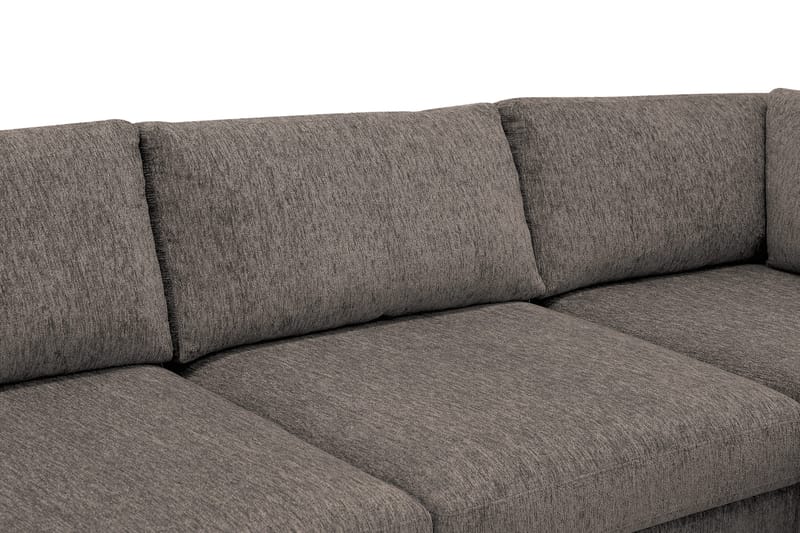 Scandi Djup 4-sits Soffa med Schäslong Höger i Chenille - Grå - Möbler - Soffa - Divansoffa & schäslongsoffa - 4 sits soffa med divan